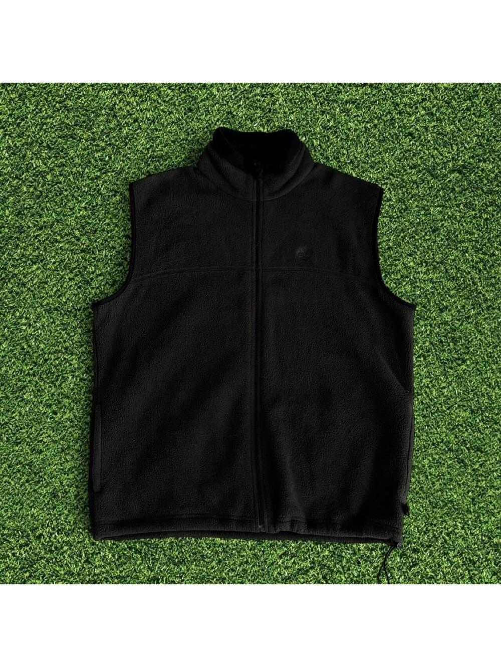 Vintage Timberland Forest Green Fleece Vest Gilet Size M Outdoor